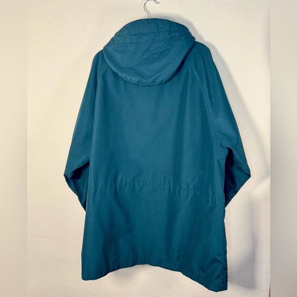 Vintage Eddie Bauer Teal Parka Jacket L Flannel Lined - Picture 3 of 13